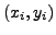 $ (x_i, y_i)$