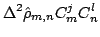 $\displaystyle \Delta^2 \hat{\rho}_{m, n} C_m^j C^l_n$