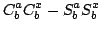 $\displaystyle C_b^a C_b^x - S^a_b S^x_b$