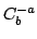 $\displaystyle C_b^{- a}$