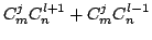 $\displaystyle C_m^j C^{l + 1}_n + C_m^j C^{l - 1}_n$
